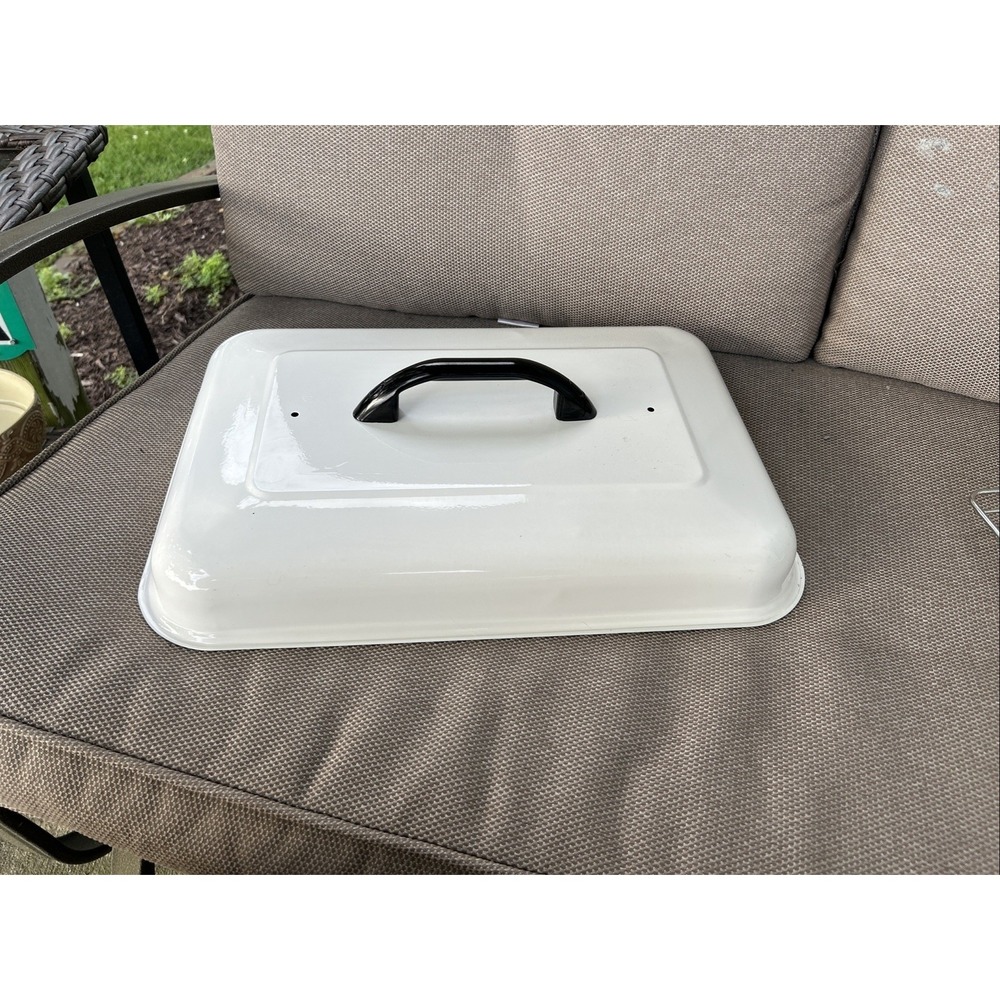 Betty Crocker Electric Roaster Lid White Metal Squared For BCF1655  X-Large